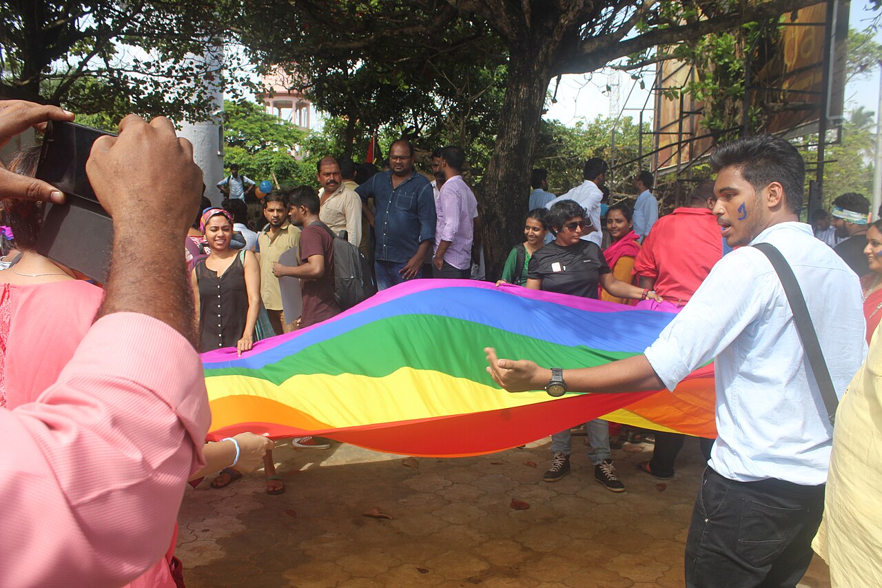 Rainbow Flag at Queer Pride 2016 Kerala