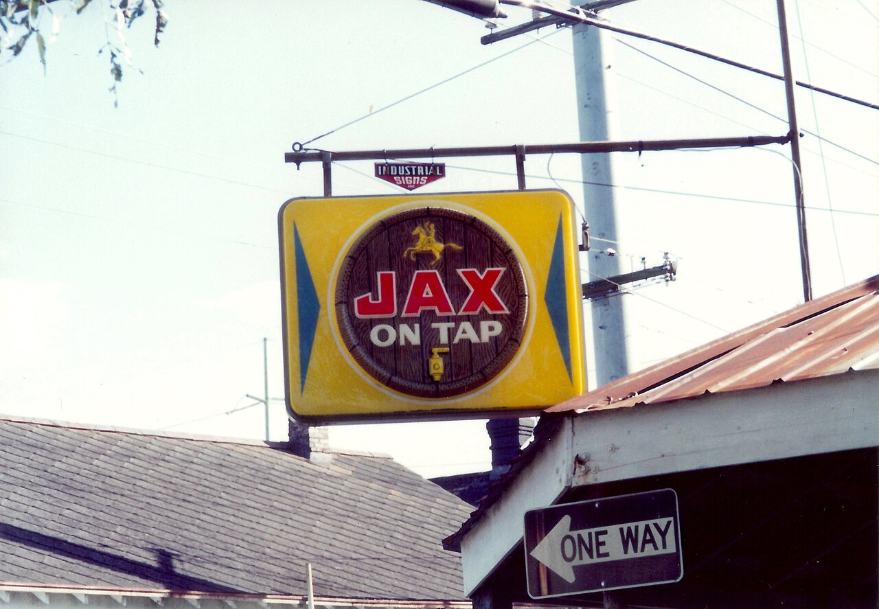 JAX On Tap - Corner bar sign, Uptown New Orleans 02