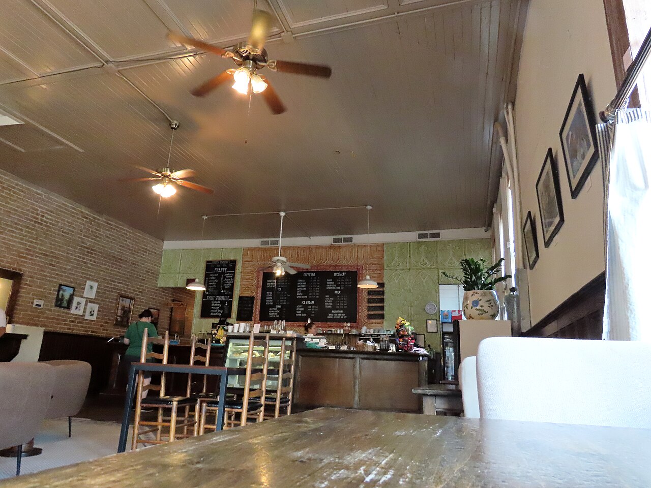 The St John's Coffee Shop in downtown Covington Louisiana, interior, August 2023