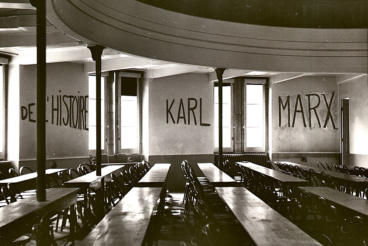 Graffito in University of Lyon classroom during student revolt of 1968
