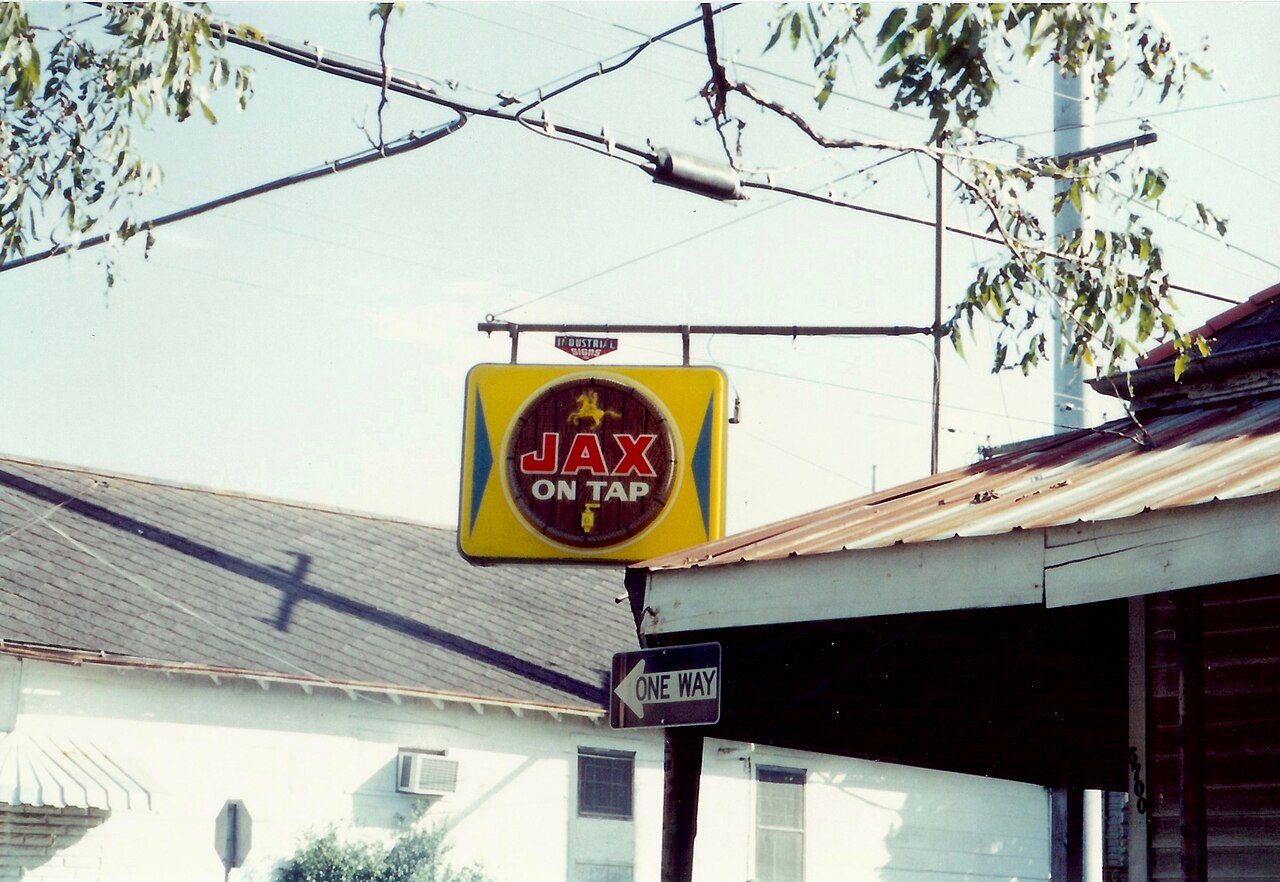 JAX On Tap - Corner bar sign, Uptown New Orleans 01