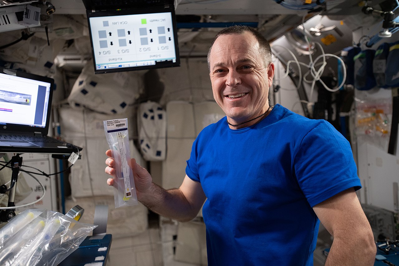 ISS-56 Ricky Arnold works in the Harmony module (1)